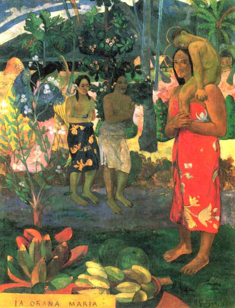 Ia Orana Maria cuadro de Paul Gaugin en su etapa en Tahití