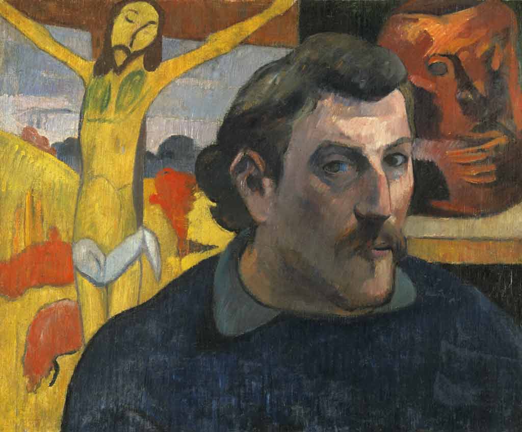 Autoretrato de Gauguin con cristo amarillo