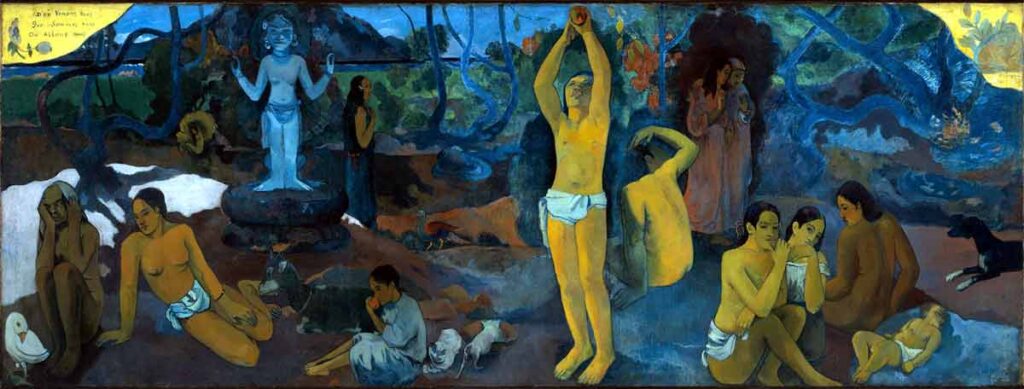 Cuadro de Gauguin, de dónde venimos, a dónde vamos, quienes somos